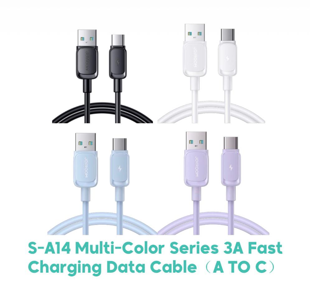 JOYROOM S-A14 Multi-Color Series 3A Fast Charging Data Cable (USB-A to USB-C)