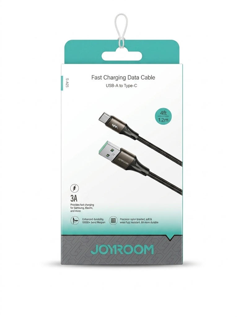 [S-A25] JOYROOM USB-A to Type-C Fast Charging Data Cable 3A (1.2m)