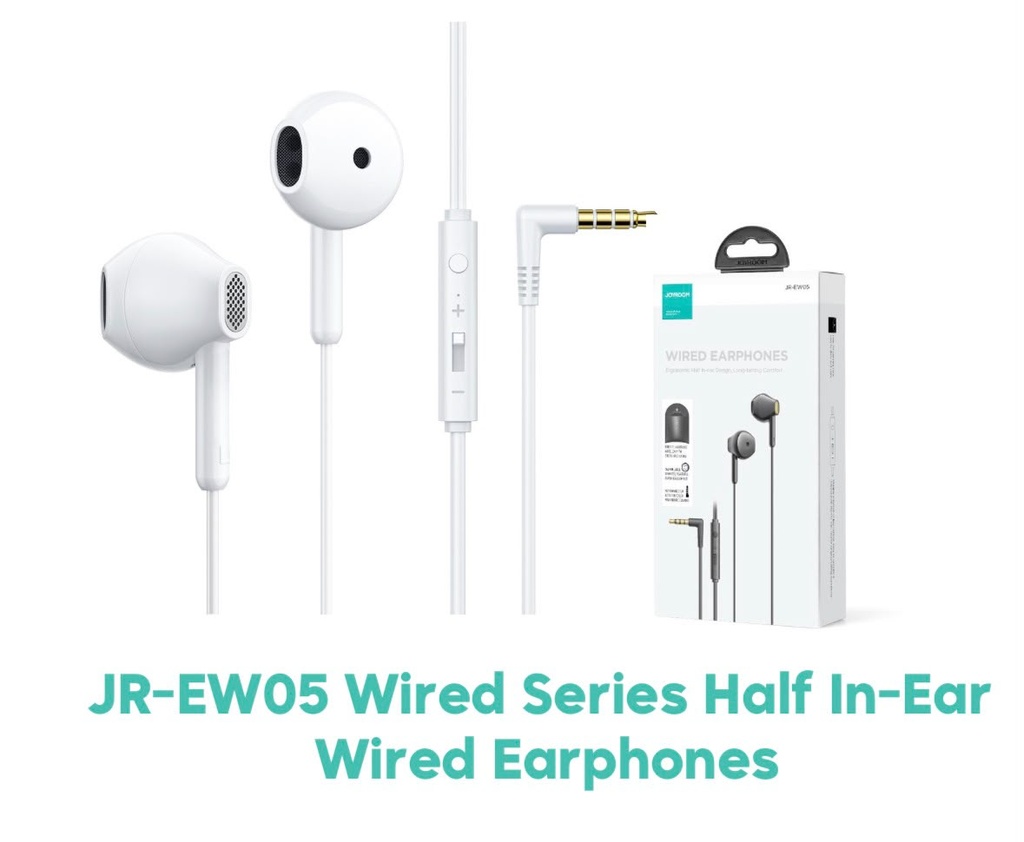 JOYROOM JR-EW05 Wired Series Half In-Ear Wired Earphones