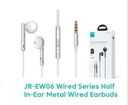 JOYROOM JR-EW06 Wired Series Half In-Ear Metal Earbuds