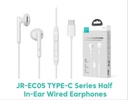JOYROOM JR-EC05 Type-C Series Half In-Ear Wired Earphones (White)