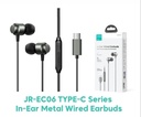 JOYROOM JR-EC06 Type-C Series In-Ear Metal Wired Earbuds (Black)