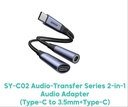 JOYROOM SY-C02 Audio-Transfer Series 2-in-1 Audio Adapter (Type-C to 3.5mm + Type-C)