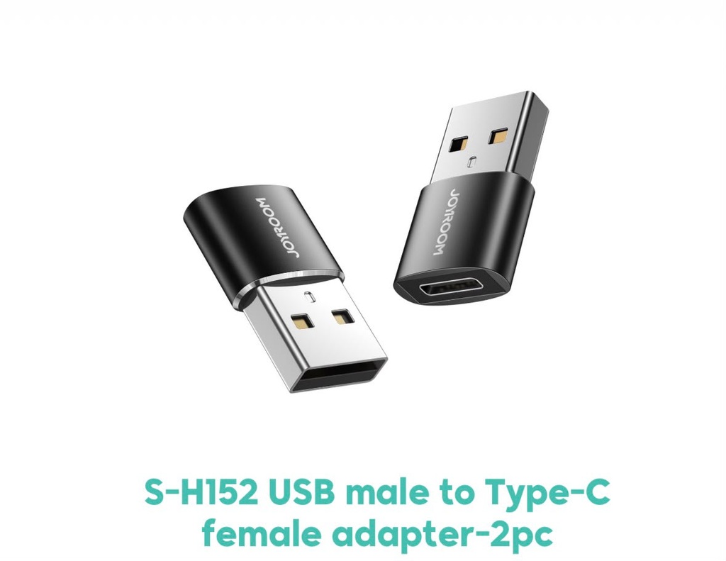 JOYROOM S-H152 USB Male to Type-C Female Adapter (2-Pack)