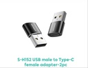JOYROOM S-H152 USB Male to Type-C Female Adapter (2-Pack)