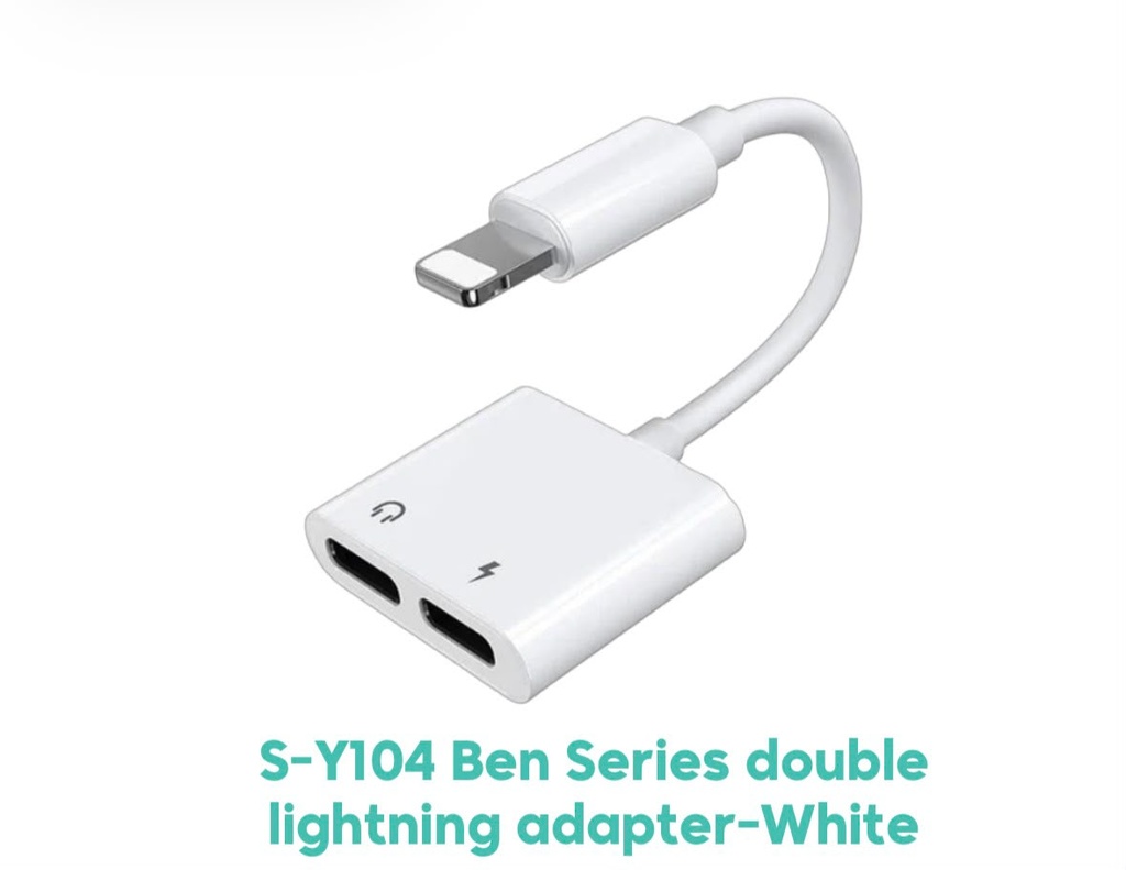 JOYROOM S-Y104 Ben Series Dual Lightning Adapter (White)