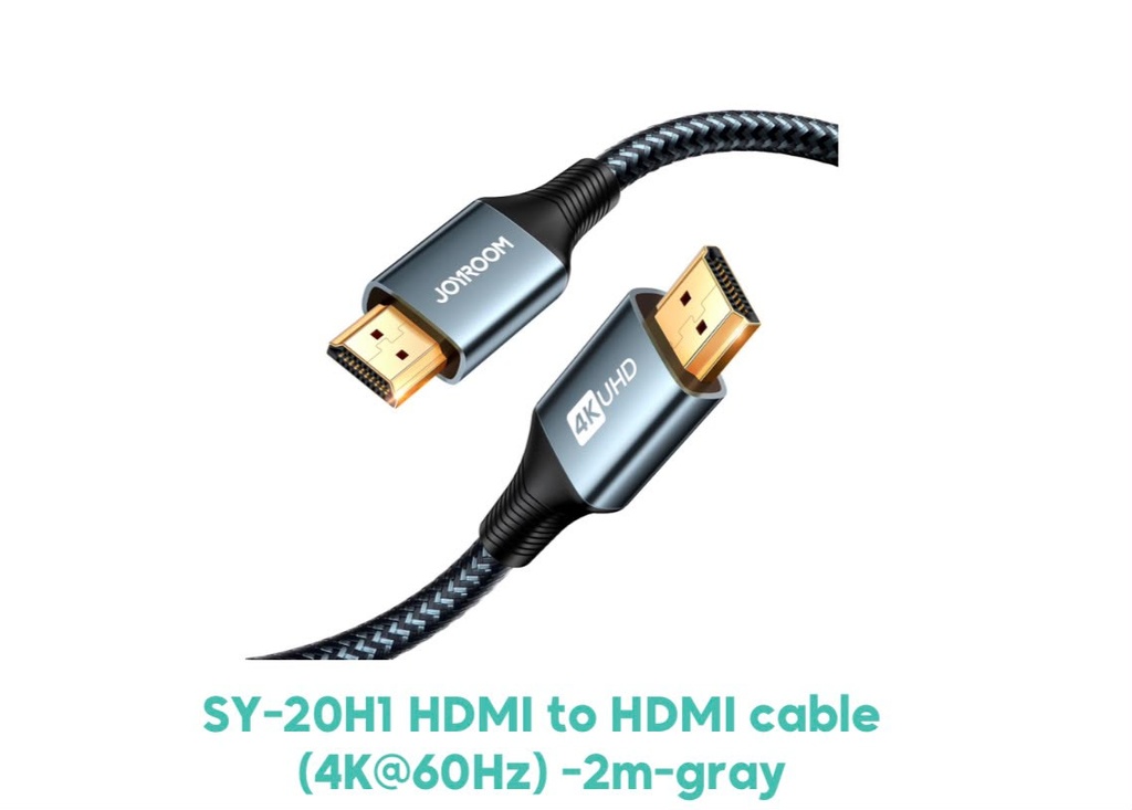 JOYROOM SY-20H1 HDMI to HDMI Cable (4K@60Hz, 2m, Gray)