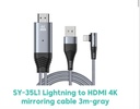 JOYROOM SY-35L1 Lightning to HDMI 4K Mirroring Cable 3M – Gray